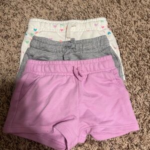 Kids' Multi-Pack Shorts - Pink, Gray, and White